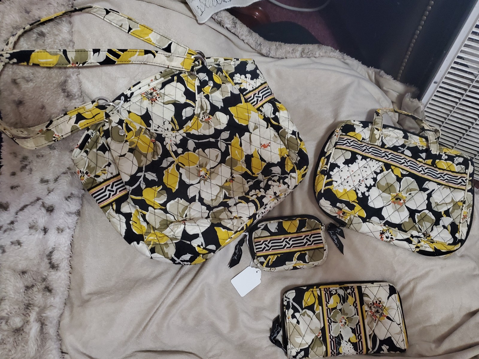 Vera Bradley 4 piece set- Dogwood Floral 2 Way Bucket Tote, Wallet, etc.