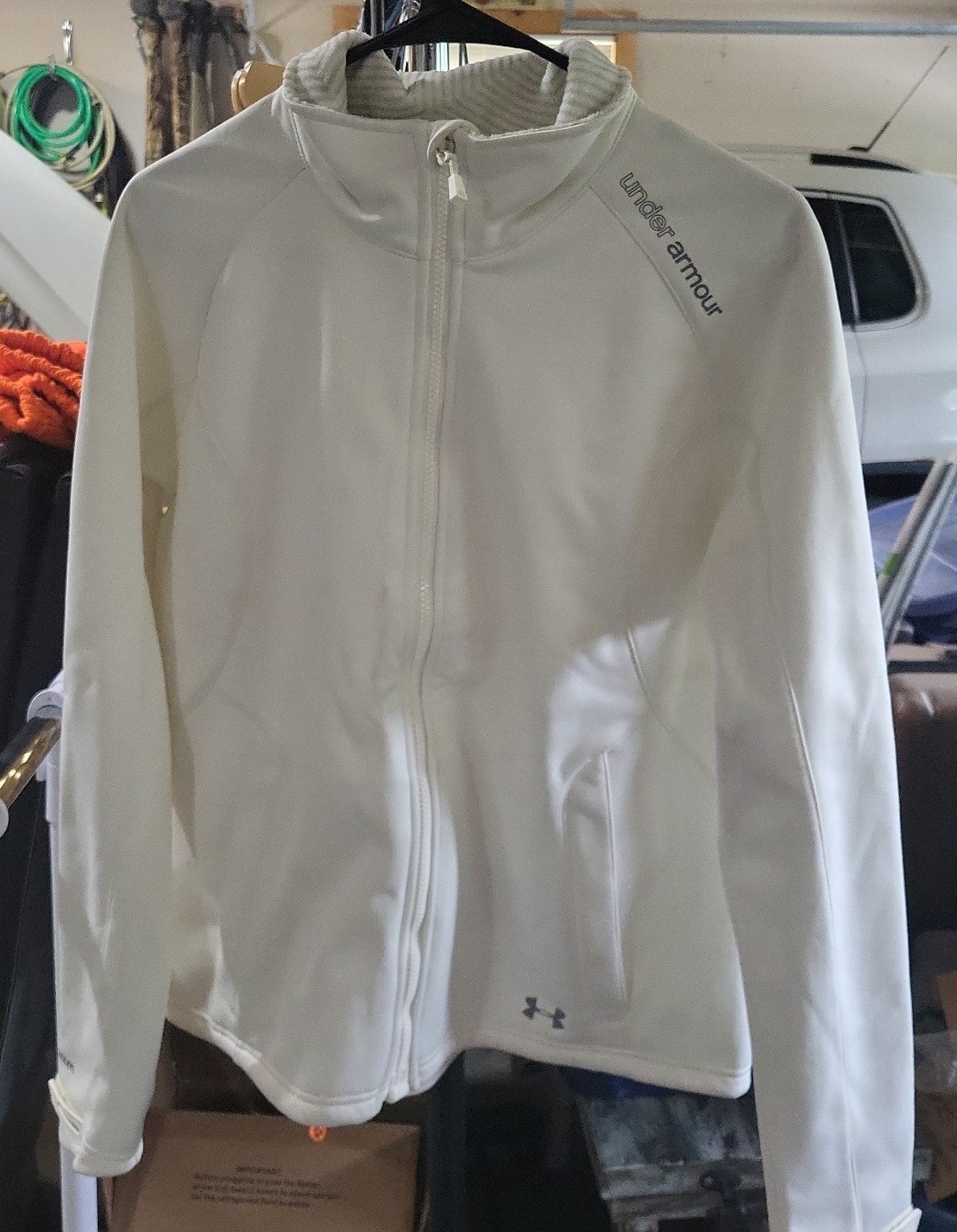 Womens white Under Armour jacket size L