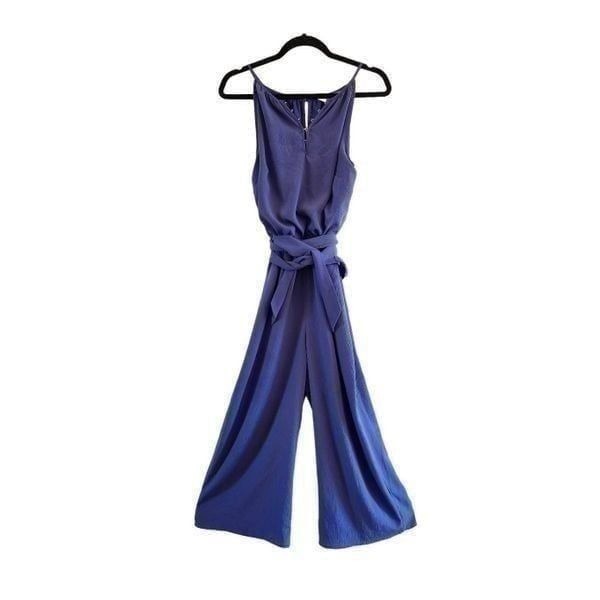 White House Black Market cropped tie waist fully lined jumpsuit size 4