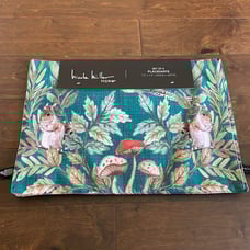 Nicole Miller Fall Floral Squirrel Placemats Set Of 4 Colorful New Mushrooms