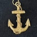 14k Gold Anchor Cross Charm