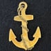 14k Gold Anchor Cross Charm