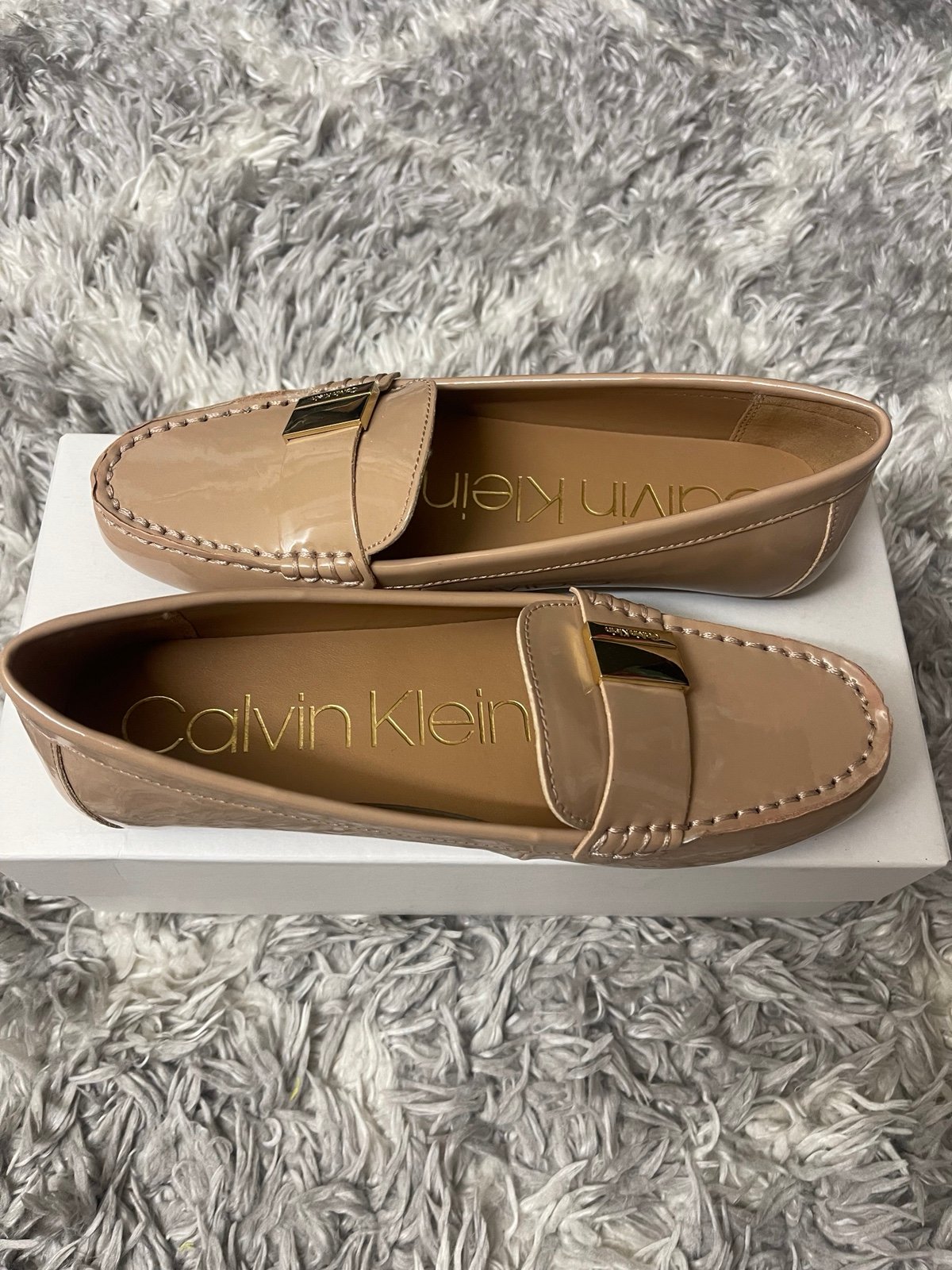 Calvin Klein Lisa Patent Desert Sand size 6 M