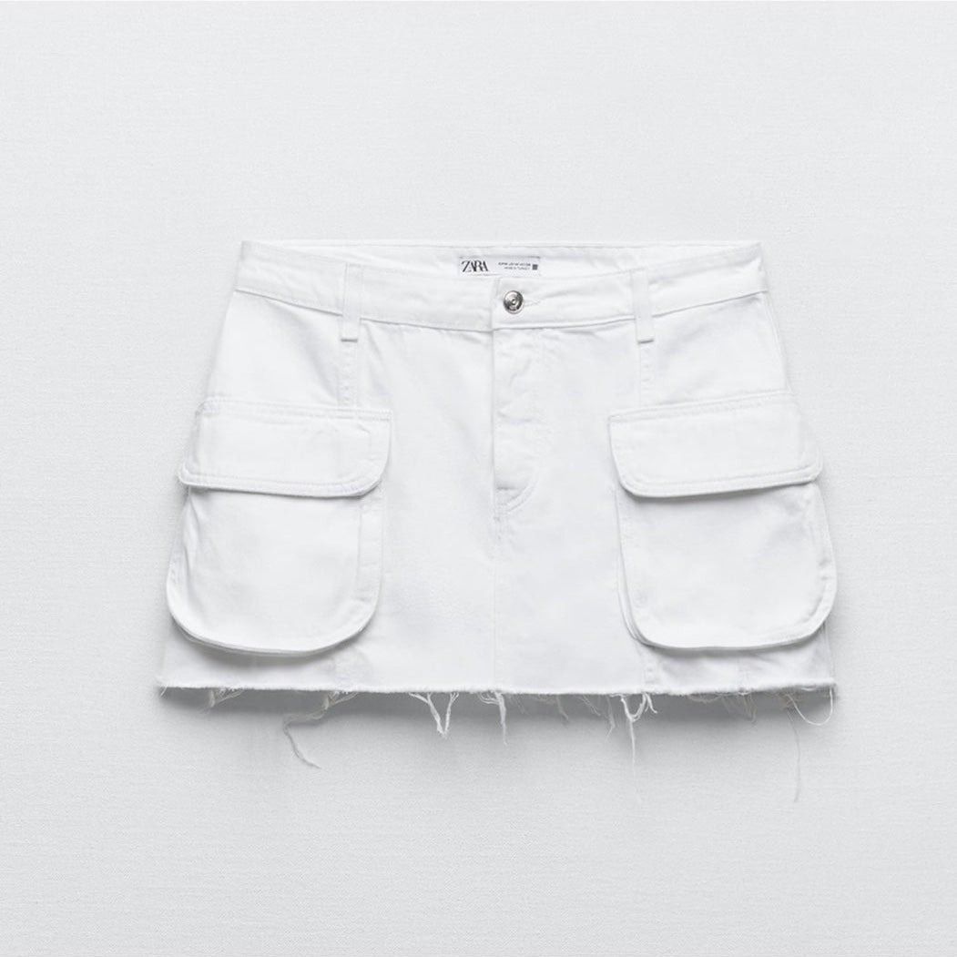 Zara Z1975 RIPPED CARGO MINI SKIRT