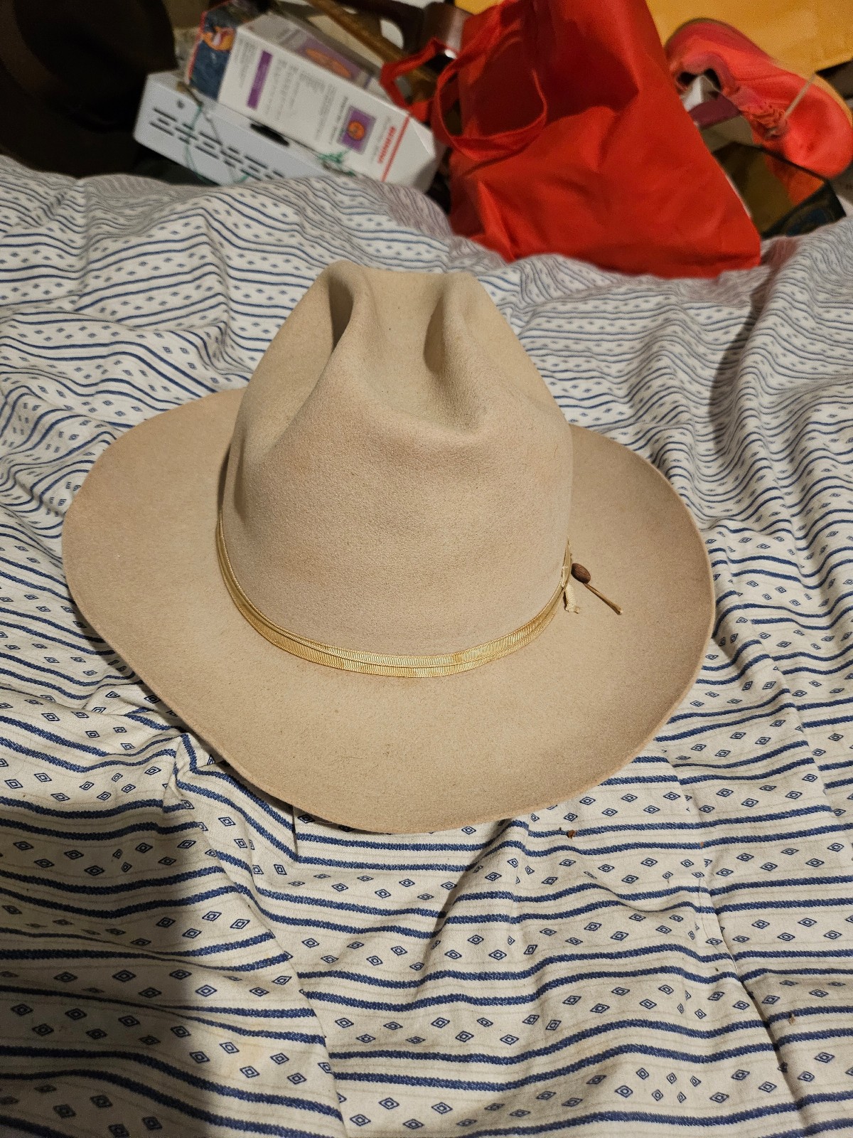 Vintage Stetson light brown 3X beaver hat 7