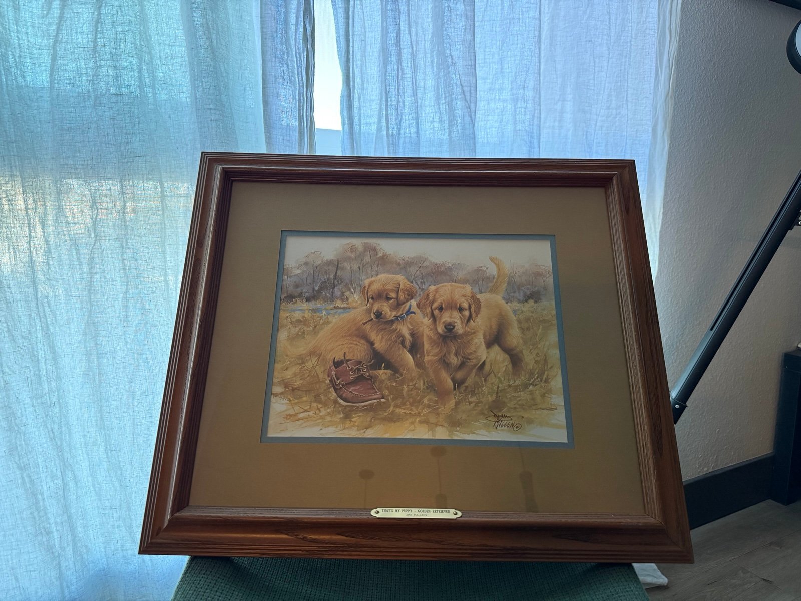 Authentic Rare Jim Killen “That’s My Puppy - Golden Retriever” Painting