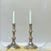2 DOLLHOUSE MINIATURE PEWTER WILLIAMSBURG 1:12 CANDLESTICKS | CRAFTMARK 50004