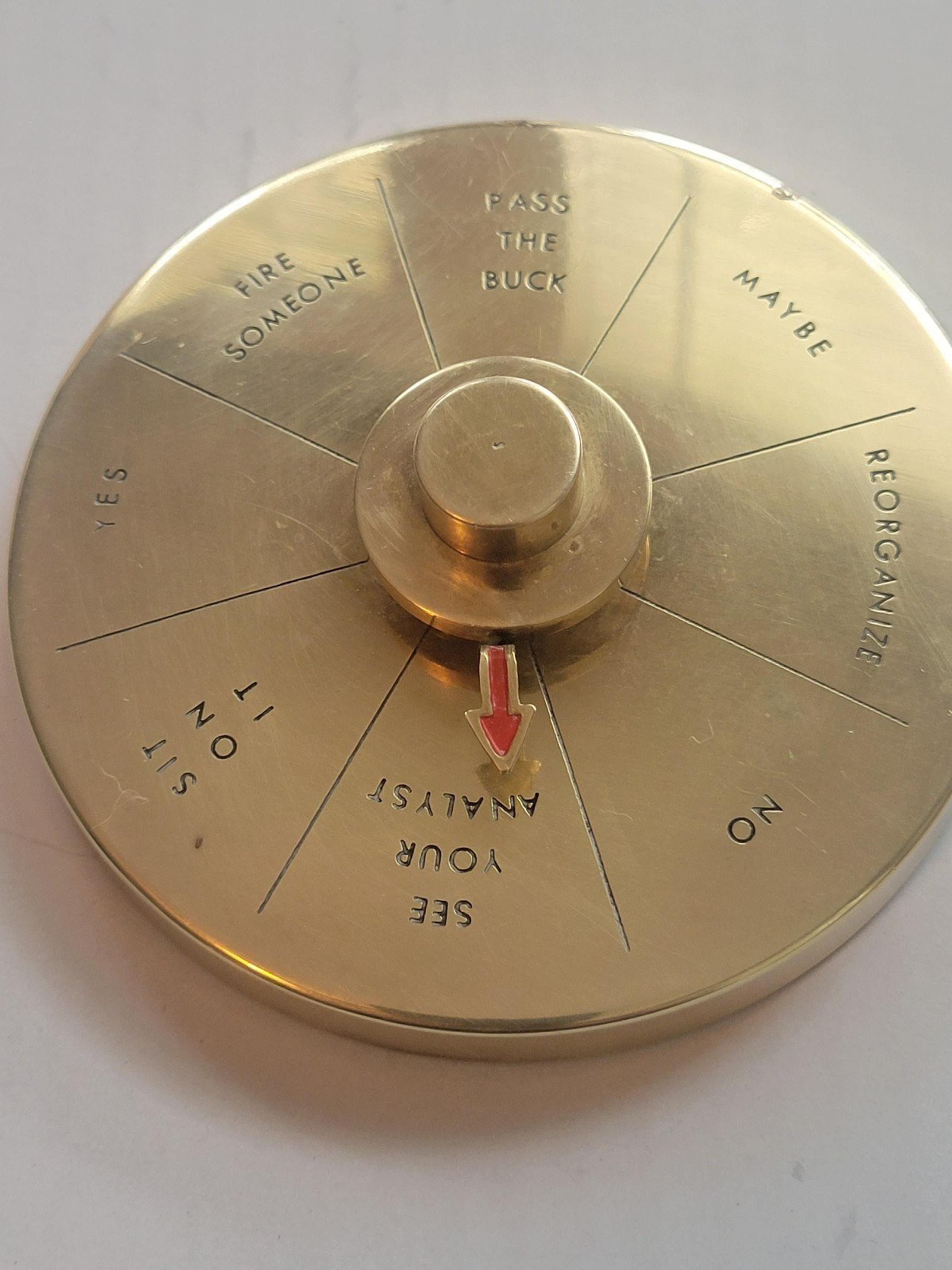 Vintage Solid brass Executive Desk gadget/ Paper weight