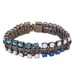 Dannijo Blue/White Crystal/Opal Giulia Chain Link Gunmetal Bracelet