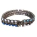 Dannijo Blue/White Crystal/Opal Giulia Chain Link Gunmetal Bracelet