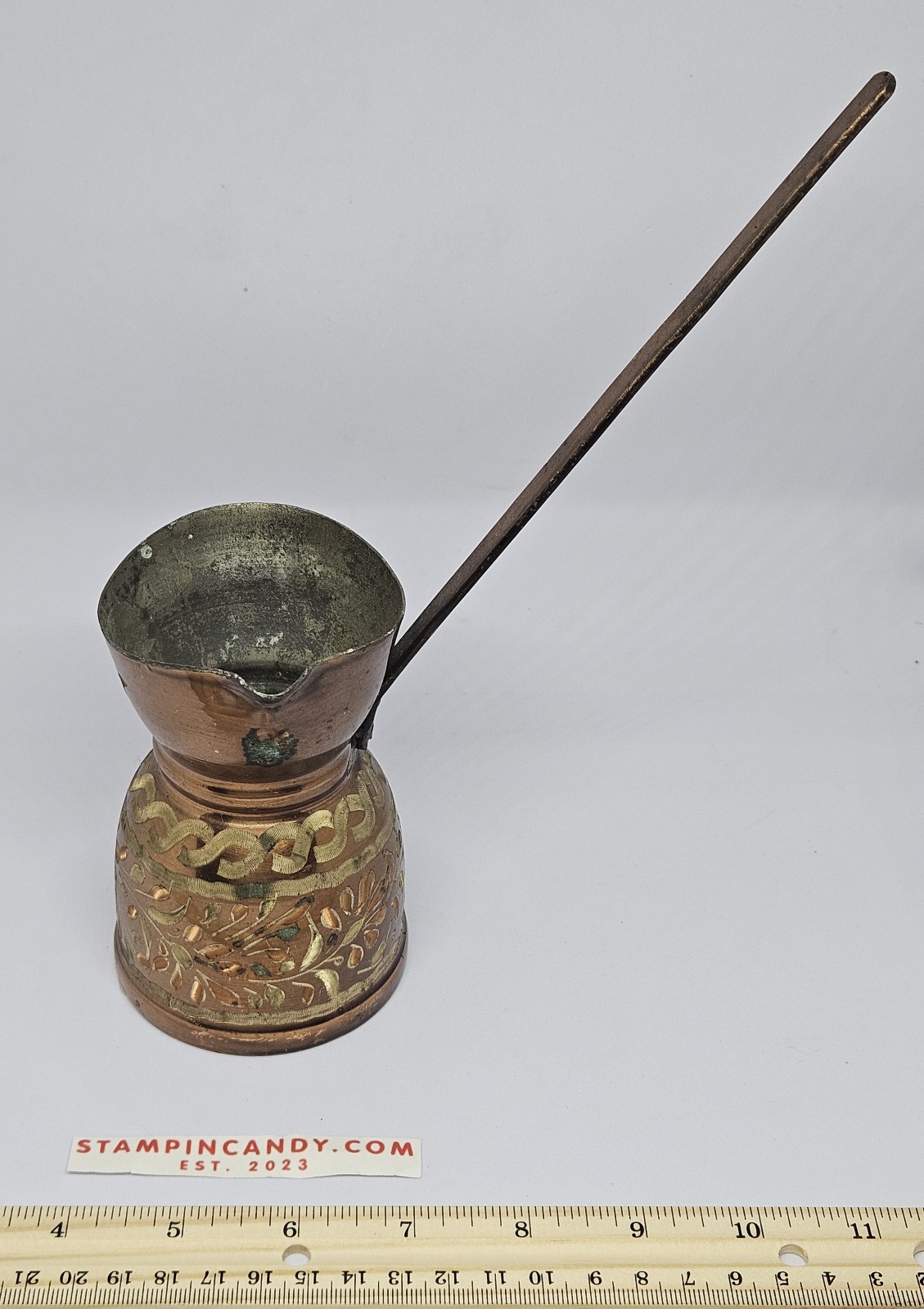Vintage Copper Turkish Coffee Pot / Drinking Ladle