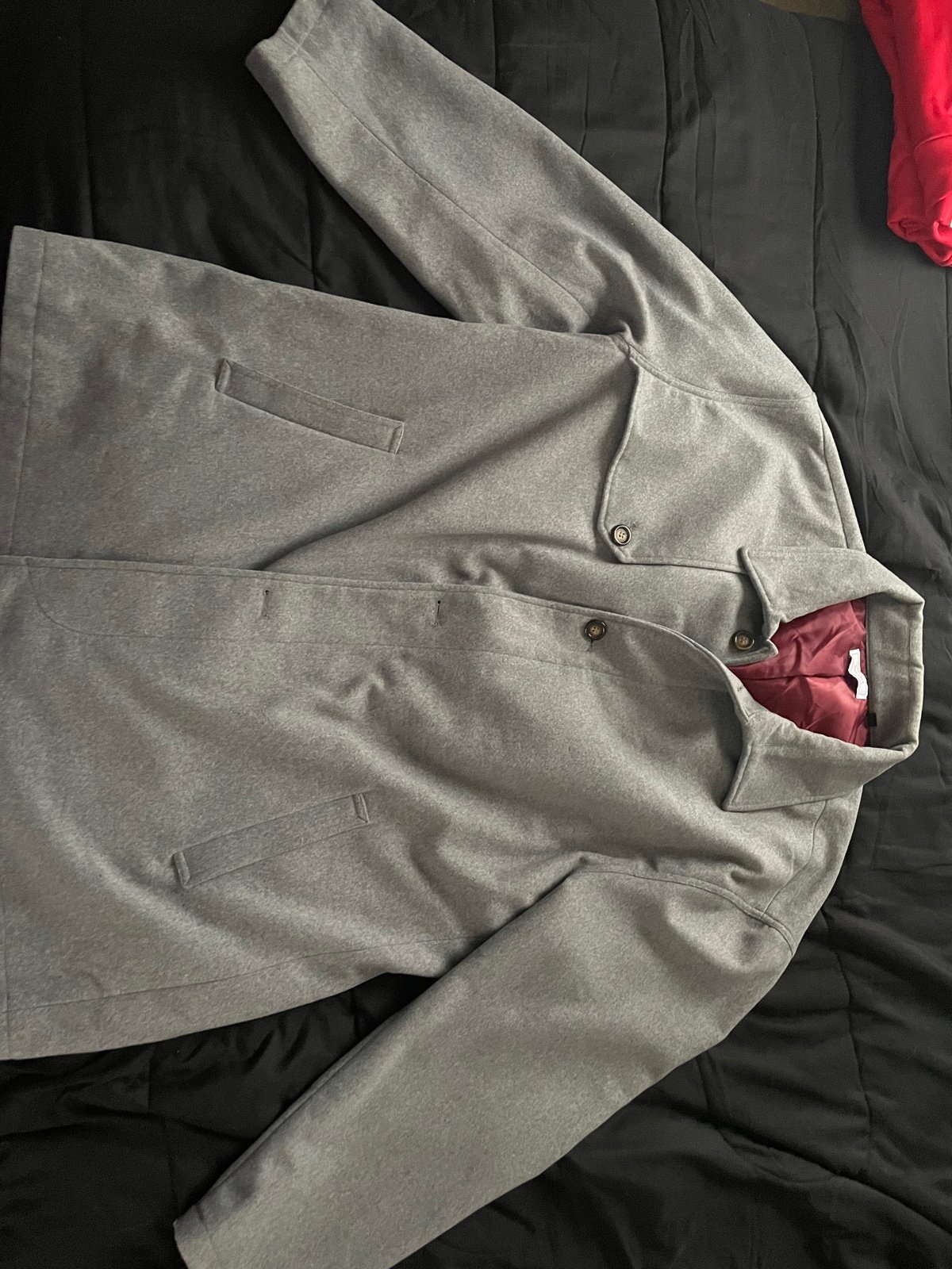 Mens Grey Peacoat