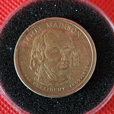 One dollar james Madison coin
