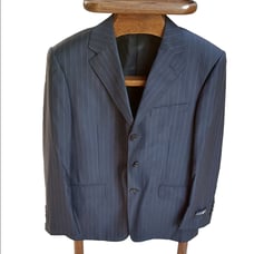 GIORGIO ARMANI LE COLLEZIONI NAVY BLUE PIN STRIPES MEN'S SPORT COAT SIZE 48B