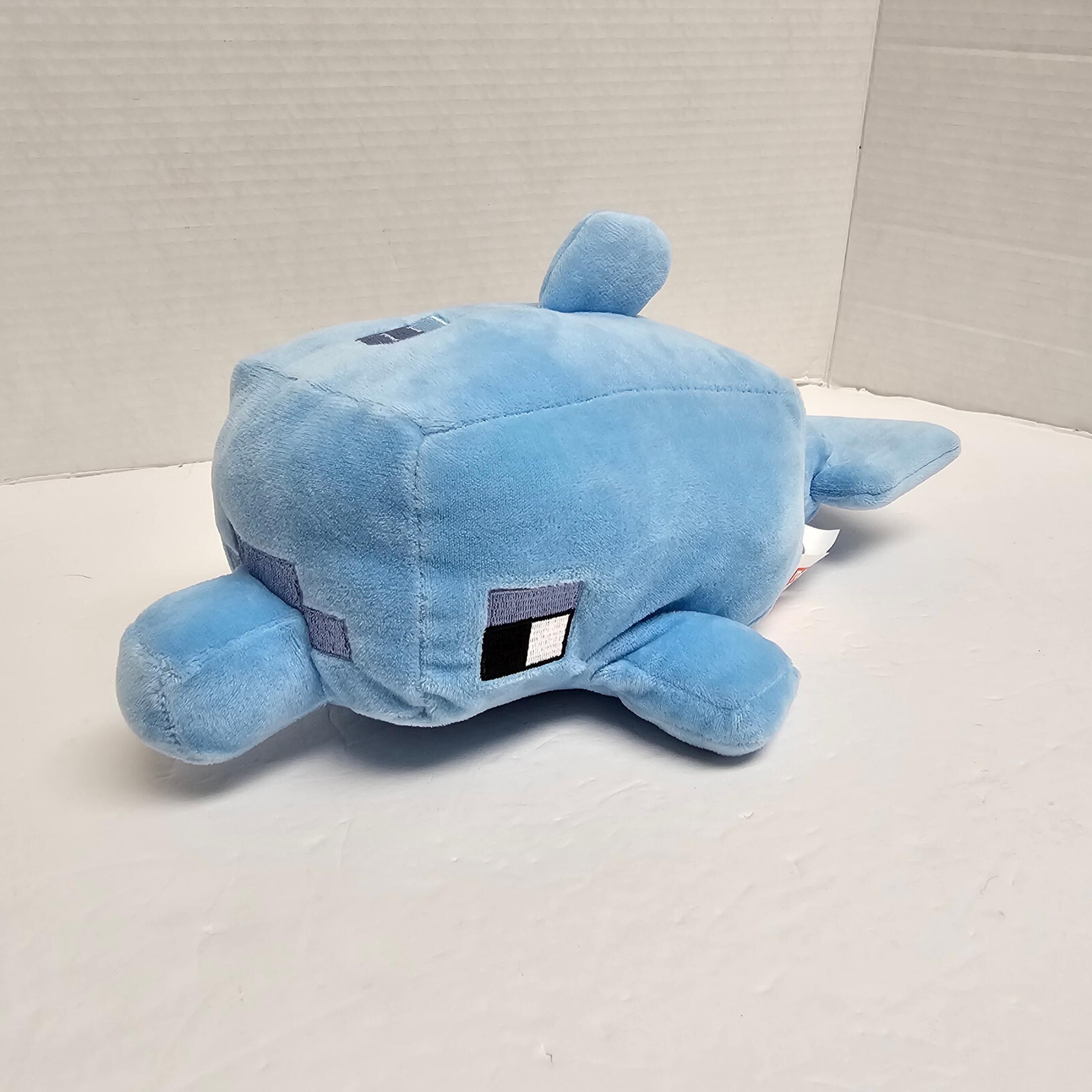 Minecraft Dolphin Soft Mine Craft Plush Mojang / Mattel 12" Stuffed Blue Animal