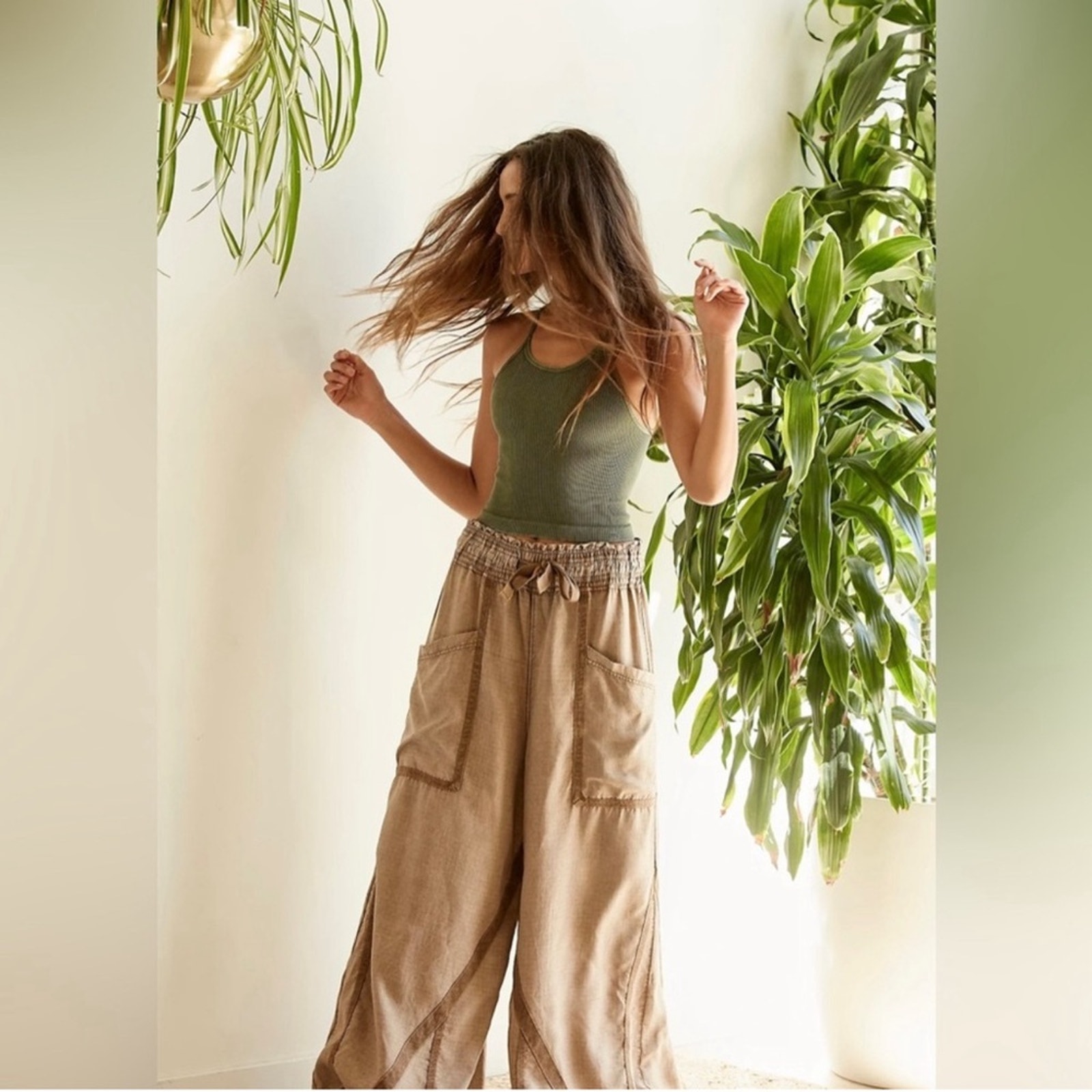Free People Happiness Runs Long Crop Tank XS/S