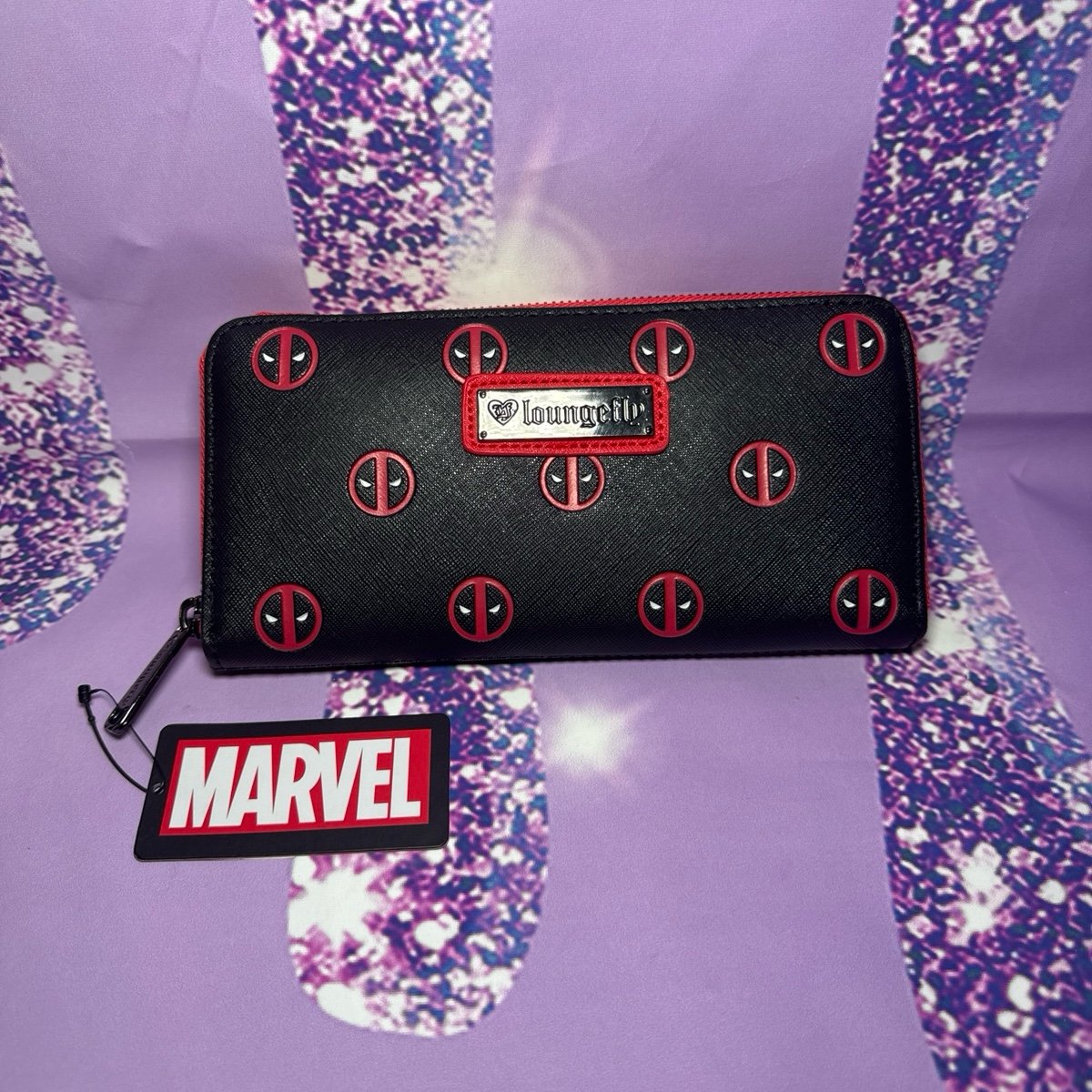 Loungefly Marvel Deadpool Print Zip-Around Wallet