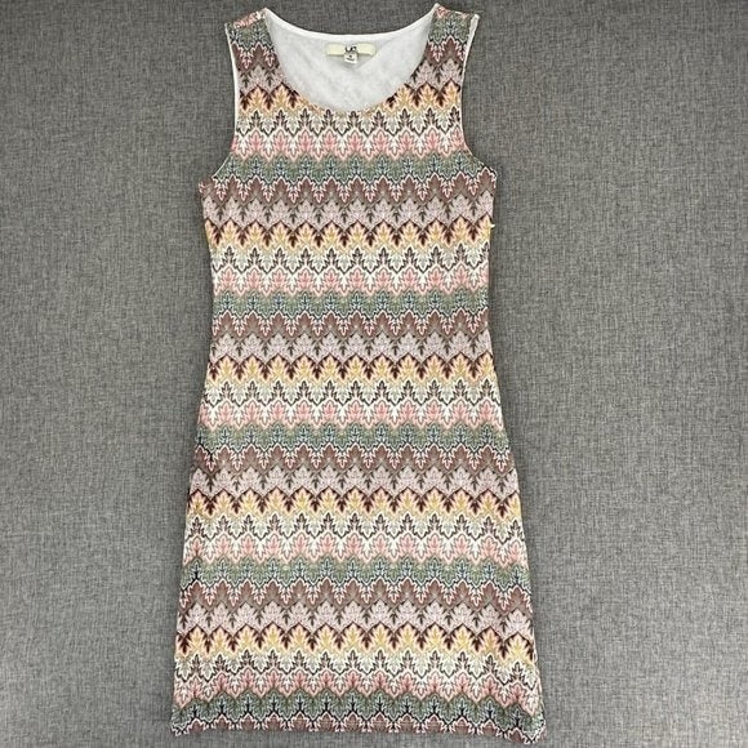 Ya Los Angeles Crochet Lace Dress Small Lined Sleeveless Round Neckline Cotton