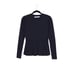 SUSANA MONACO Long Sleeve Peplum Top Black Crew Stretchy Crewneck Women's M