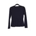 SUSANA MONACO Long Sleeve Peplum Top Black Crew Stretchy Crewneck Women's M