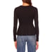 SUSANA MONACO Long Sleeve Peplum Top Black Crew Stretchy Crewneck Women's M