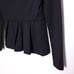 SUSANA MONACO Long Sleeve Peplum Top Black Crew Stretchy Crewneck Women's M