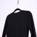SUSANA MONACO Long Sleeve Peplum Top Black Crew Stretchy Crewneck Women's M