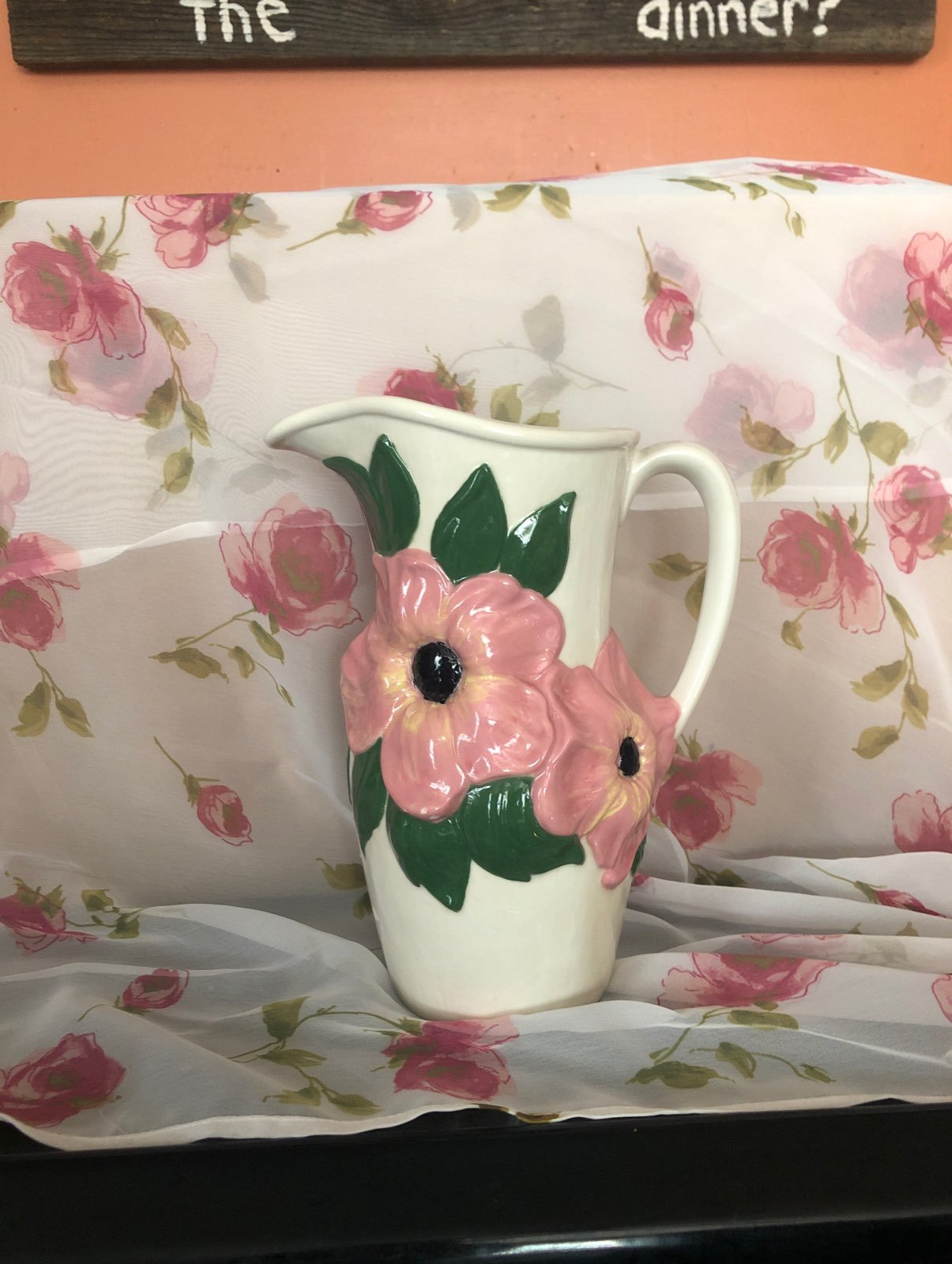 Vintage Holland Mold Magnolia Pitcher