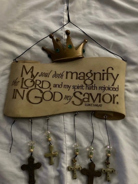 Vintage Religious Plaque Luke 1:46.47 My Soul Doth Magnify the Lord... Vintage Religious Plaque Luke 1:46.47 My Soul Doth Magnify the Lord...