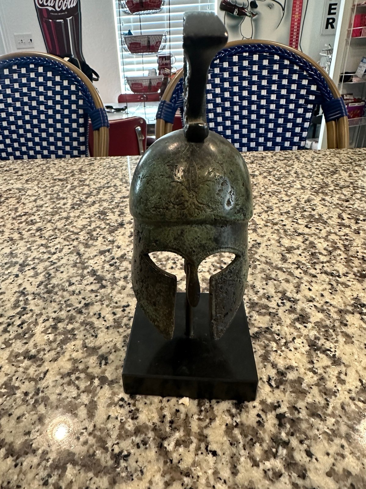 Metal spartan/greek helmet replica