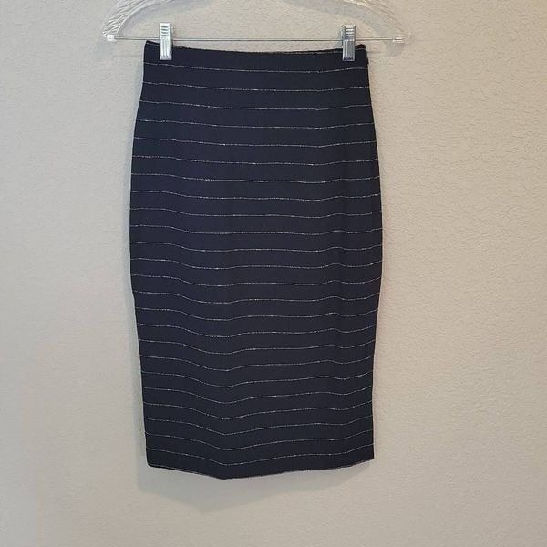 Gianfranco Ferre Navy Wool High Waisted Pencil Skirt Size S