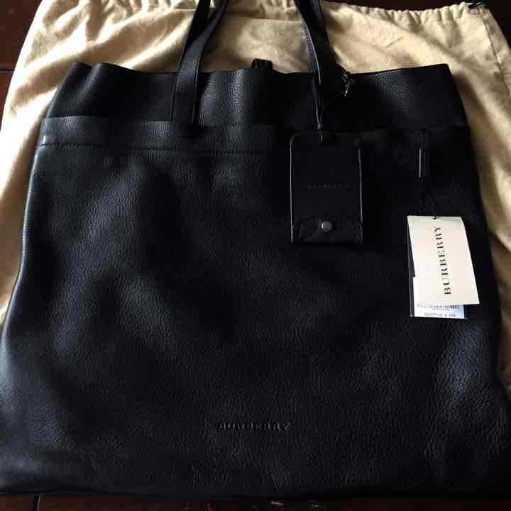 Burberry leather tote men women unisex