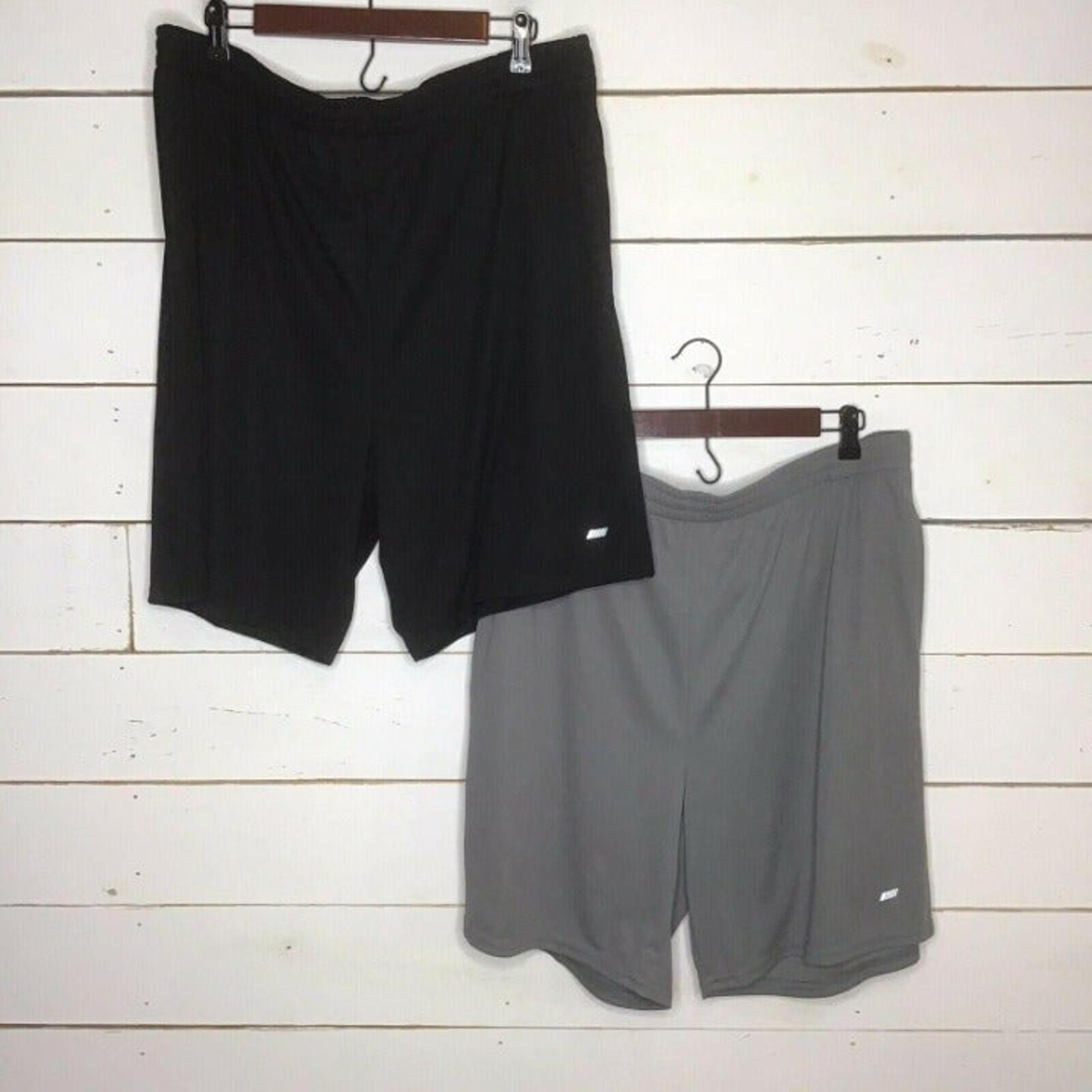 New Amazon Essentials Performance Shorts, Loose-Fit Black/Grey, 2 Pack Men’s 2XL