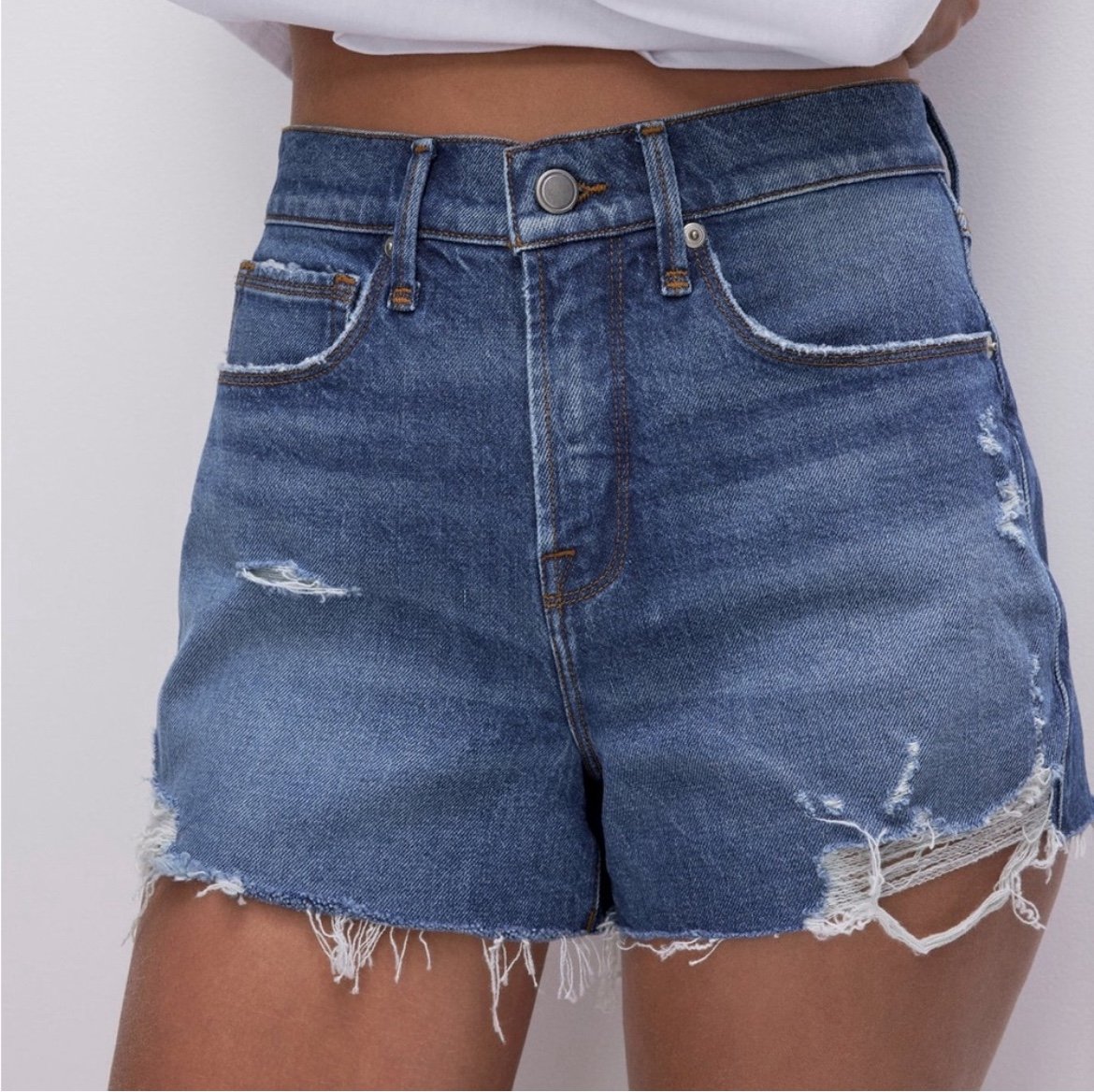 Good American Good 90s Denim Shorts