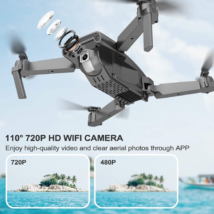 NEHEME NH525 Foldable Drones with 720P HD Camera for Adults, RC Quadcopter WiFi