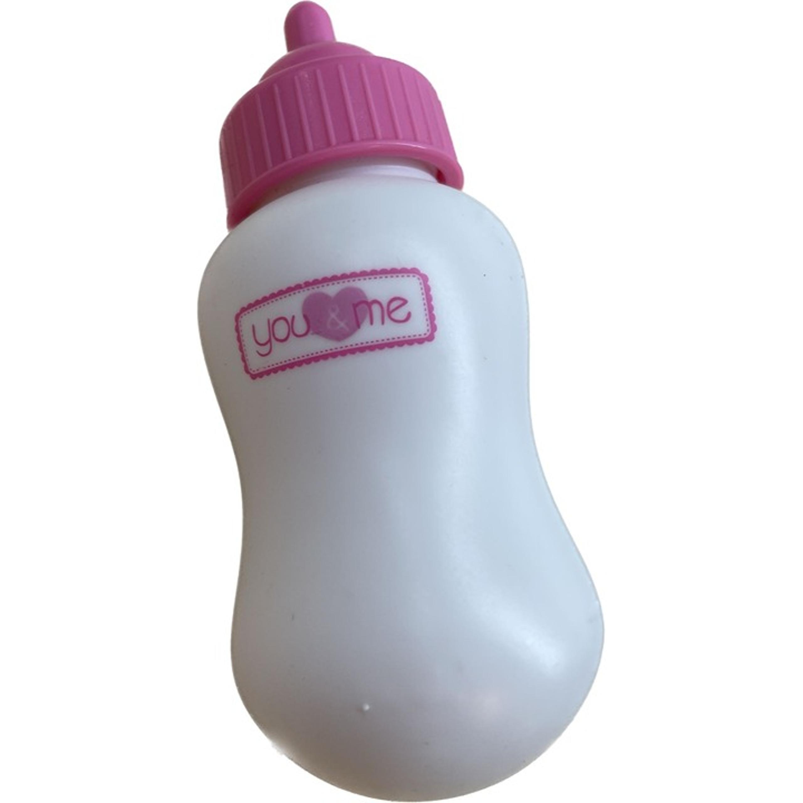 You & Me baby doll replacement bottle Pink White Resin 5" inches plastic