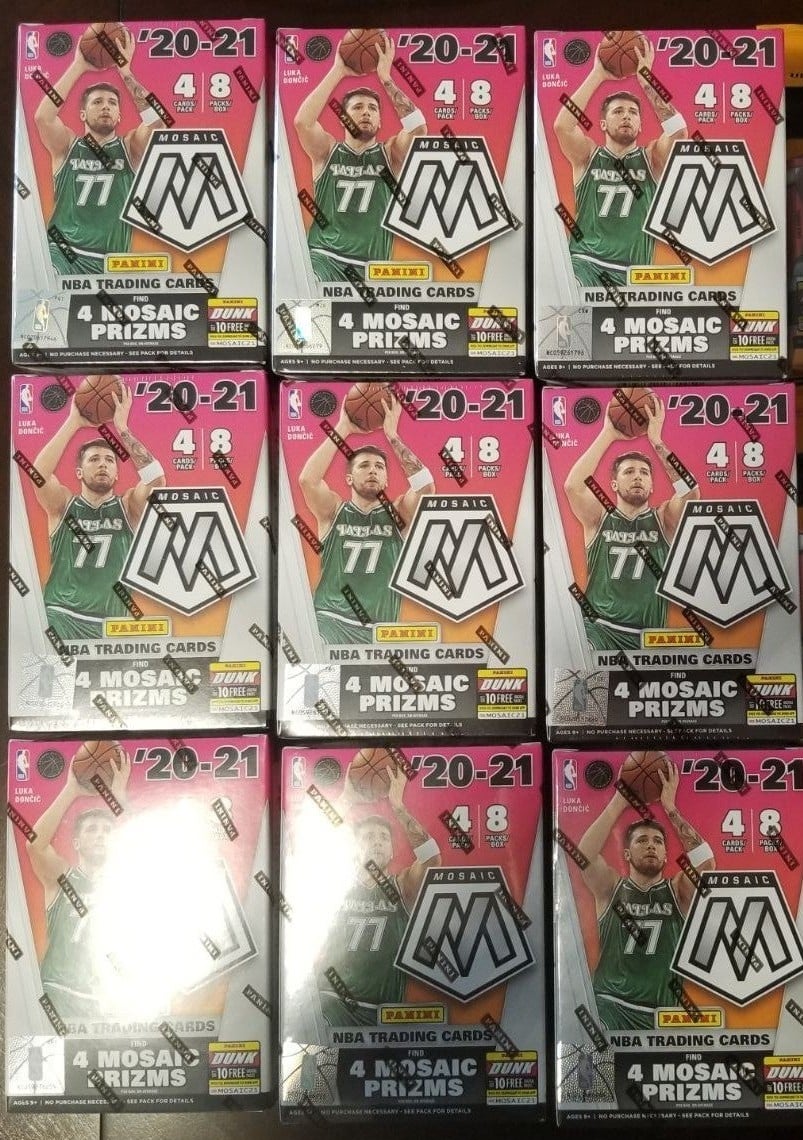 2021 Panini NBA Mosaic Blaster Box - Lot of 9