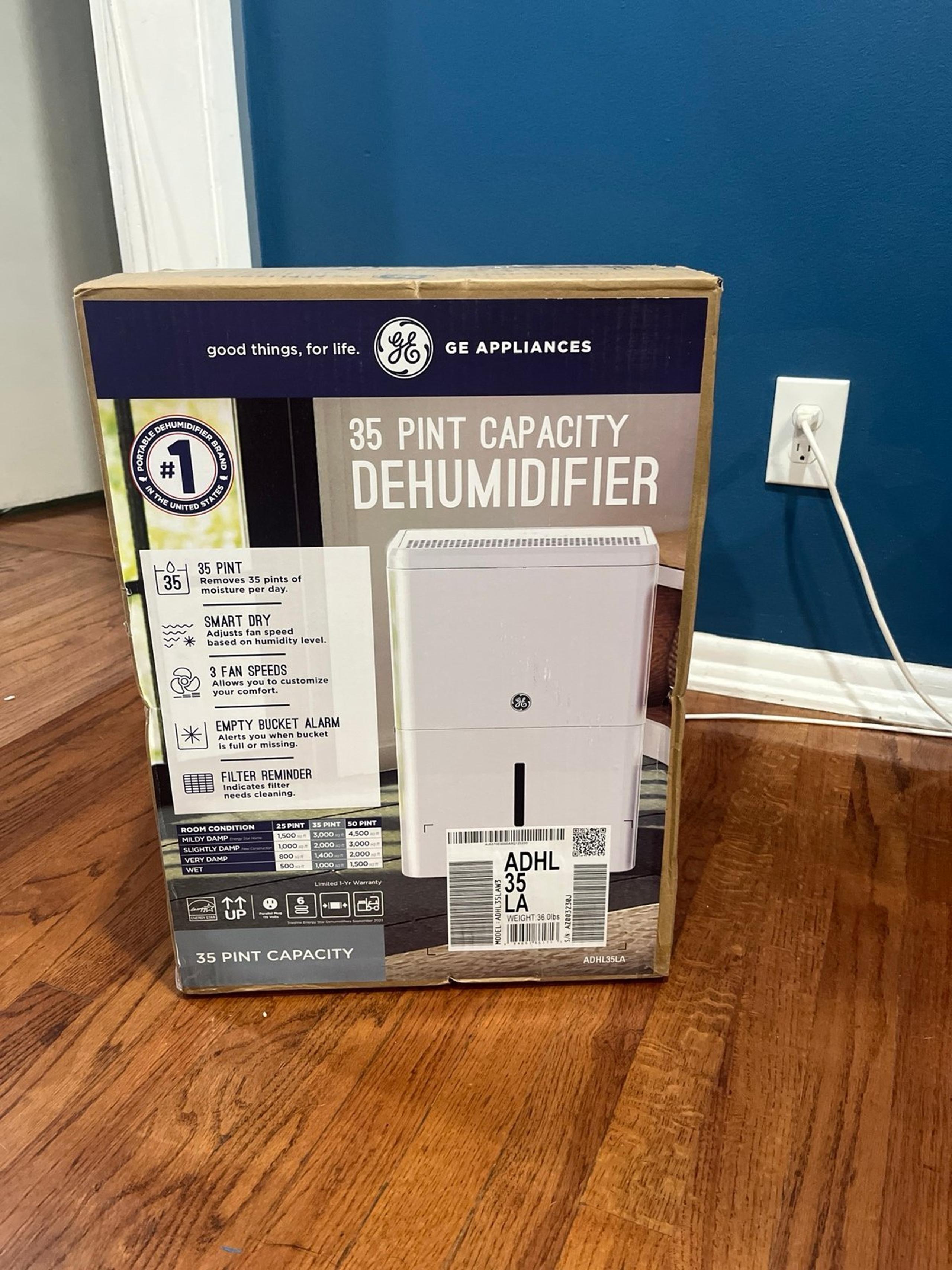 GE Dehumidifier 35 pint capacity