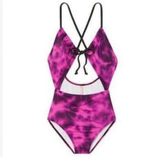 New Victoria’s Secret PINK Keyhole Tie Front One-Piece Swimsuit - Small