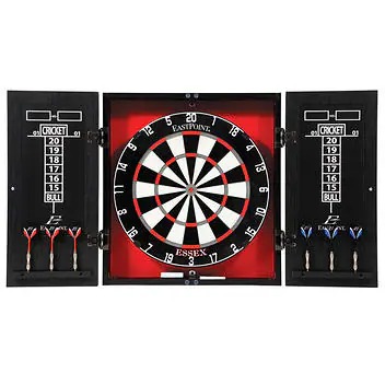 New Essex Bristle Dartboard and Cabinet Set