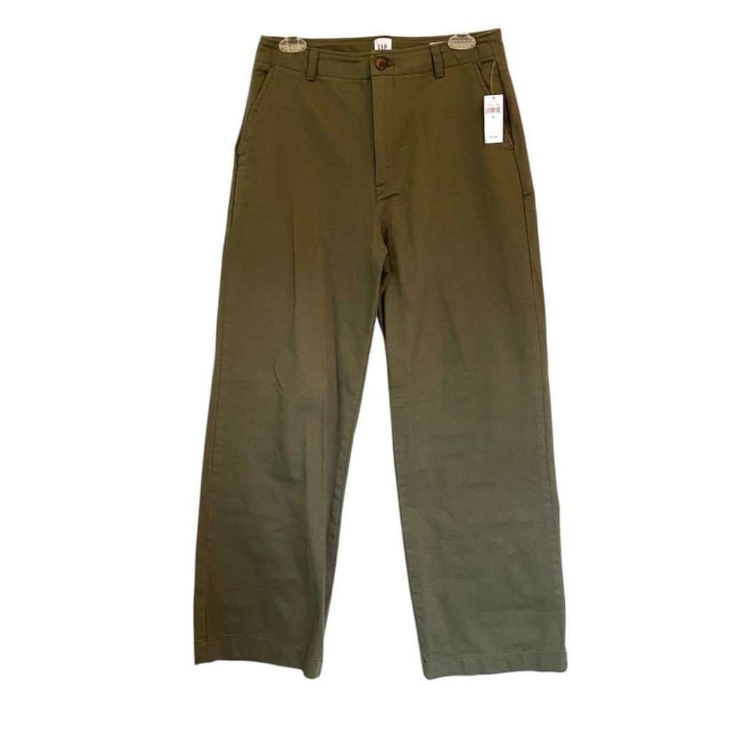 Gap Olive Green Straight Leg Cargo Utility Fashion High Waist Pants Size 6