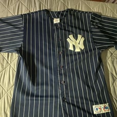 Majestic New York Yankees Pinstripe MLB Jersey LargeNavy Blue