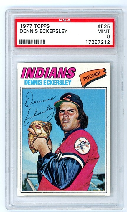 1977 Topps DENNIS ECKERSLEY Indians 2nd Year #525 PSA 9 MINT Condition!