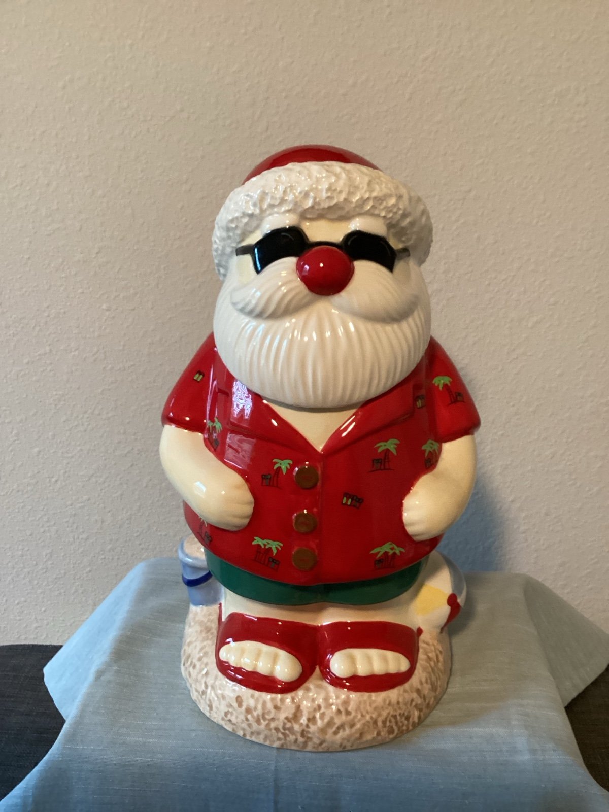 Lifestyle Studios 2005 Beach Santa "Wish You Were Here" ceramic cookie ja