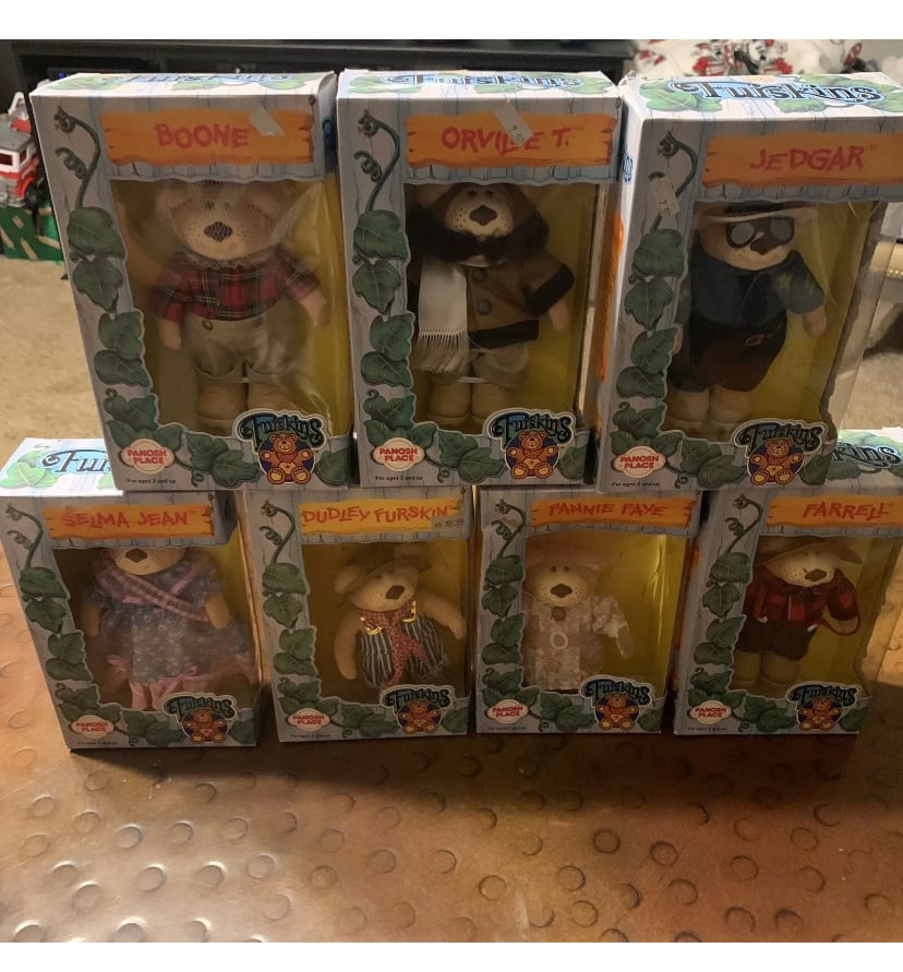 Furskins Panosh lot 7 5 Bears Vintage 1986 Fannie Faye, Jedgar Orville T, Boone