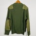 Vintage Army Knit Ribbed Mock Neck Pinned Long Sleeve Army Green - 44