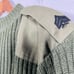 Vintage Army Knit Ribbed Mock Neck Pinned Long Sleeve Army Green - 44