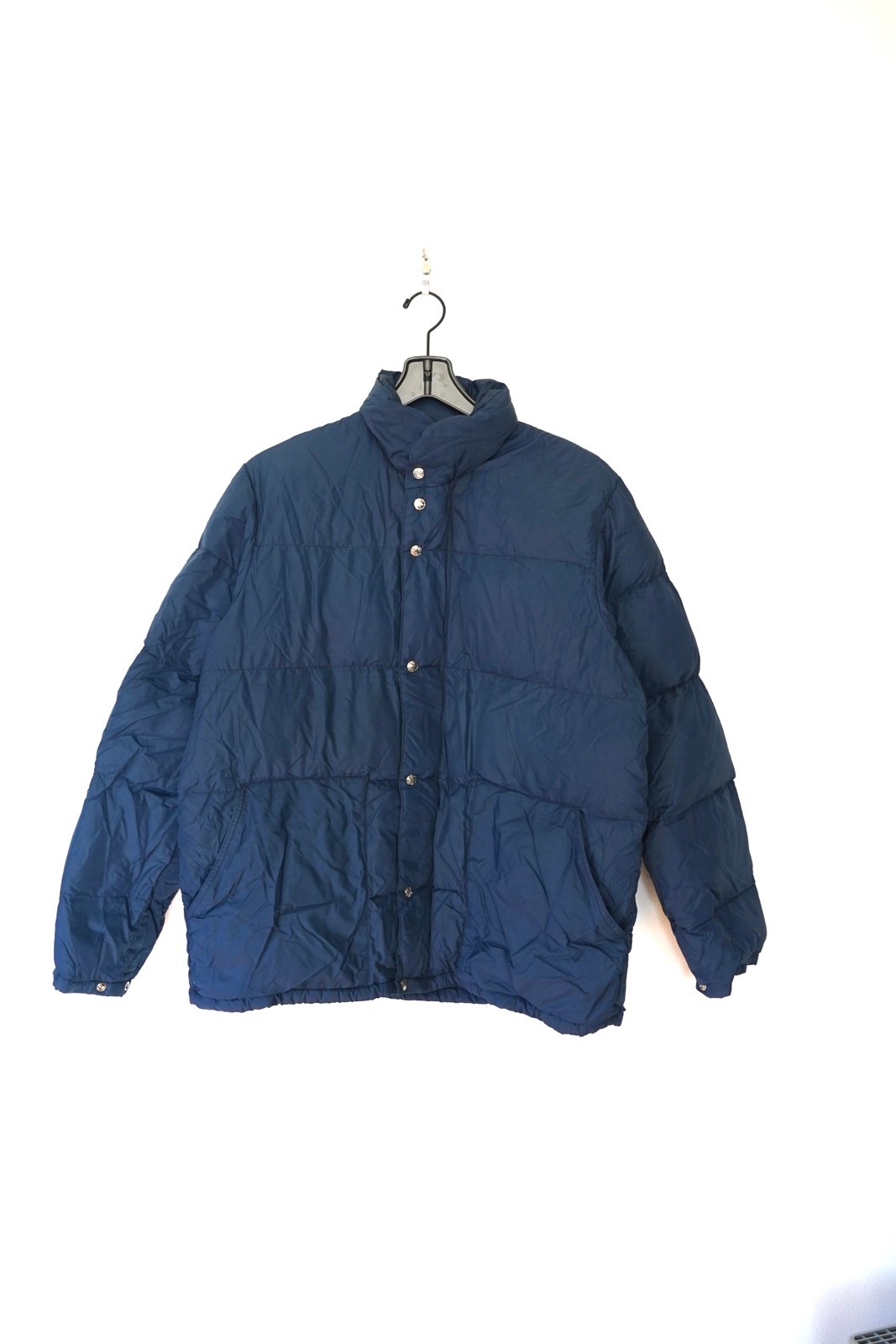 Vintage REI Puffer Jacket Adult Large Blue Nylon Goose Down Insulated 70s 80s