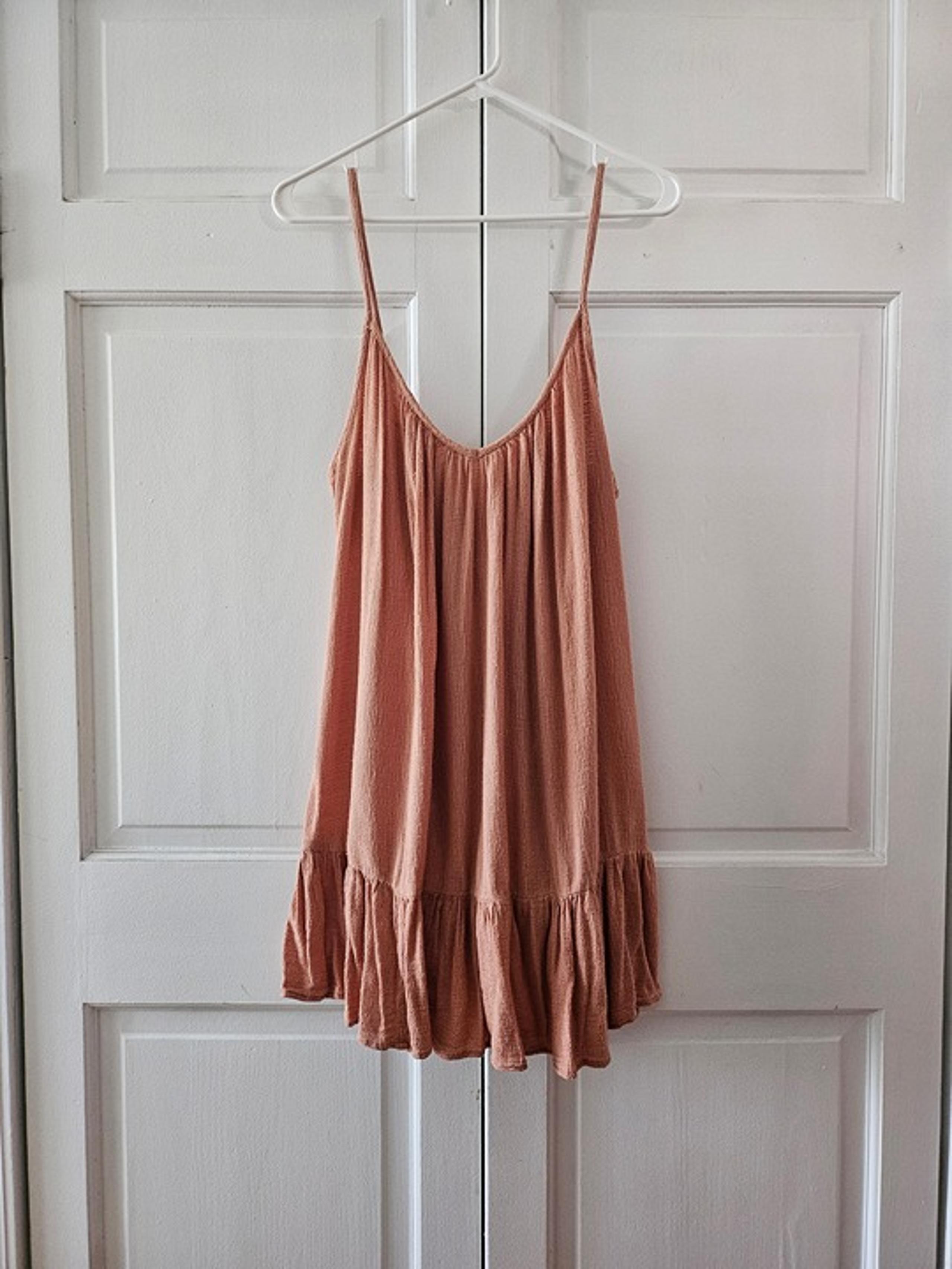 "Billabong Beach Vibes Cover-up Dress" - Terracotta Color - Cotton Gauze - Sz L