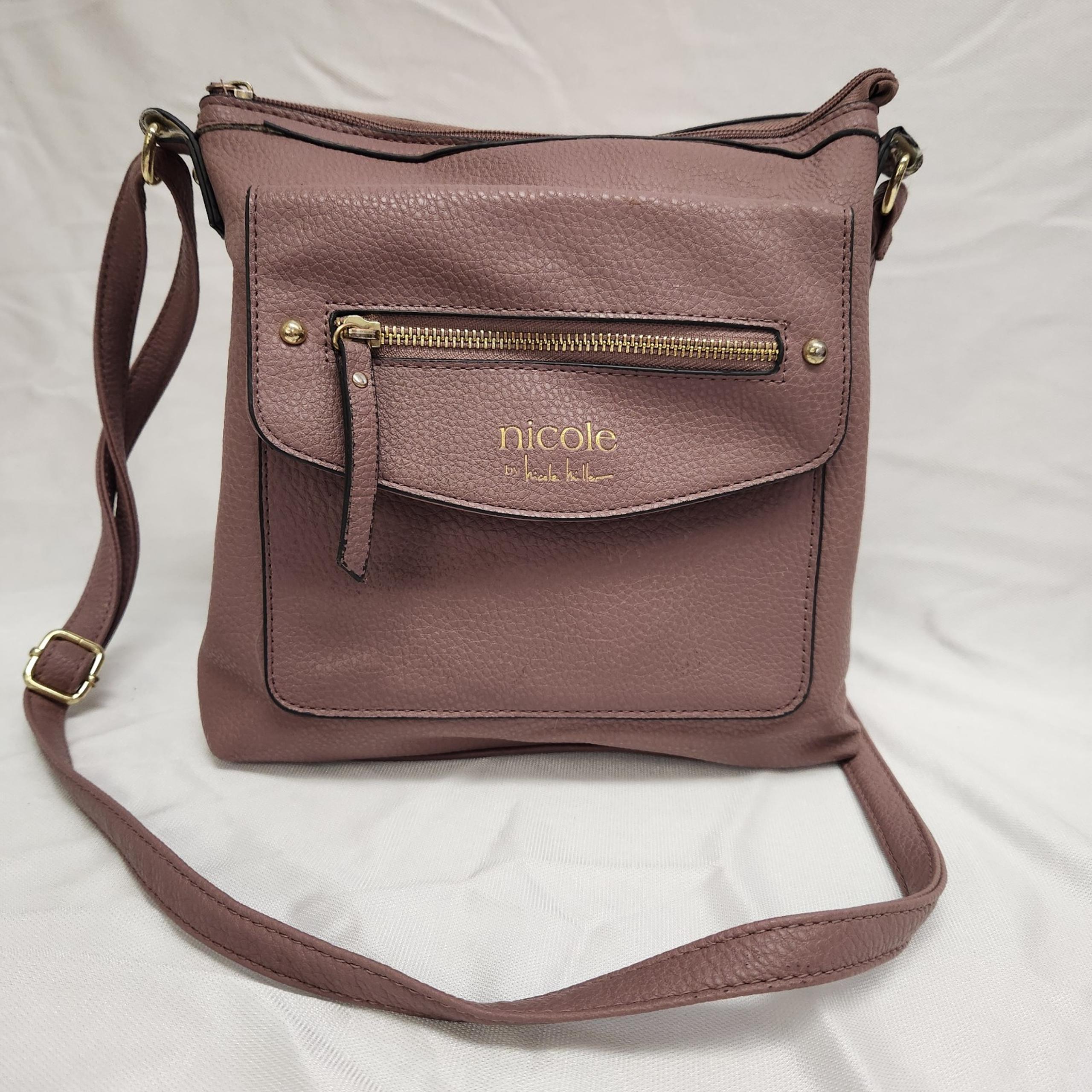 Nicole by Nicole Miller Lavender Crossbody Faux Leather Purse